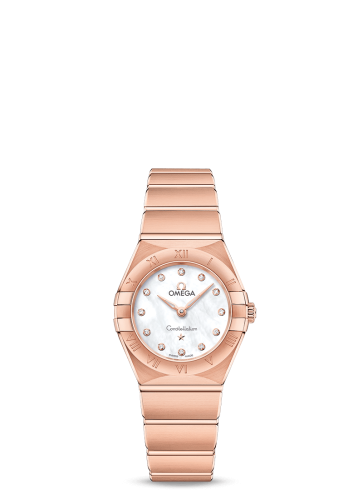 Omega Constellation Manhattan 25 Quartz Sedna Gold / MOP